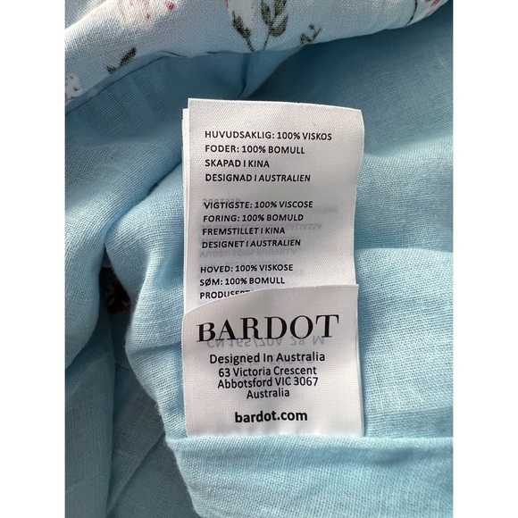 Nwt Bardot Floral Rah Rah Skirt in Sky Roses Size 6 - Picture 7 of 10